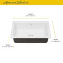 American Standard Brilliant White 30 x 19 in. No Hole Cast Iron Single Bowl Undermount Kitchen Sink 