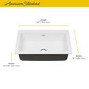American Standard Brilliant White 30 x 19 in. No Hole Cast Iron Single Bowl Undermount Kitchen Sink 
