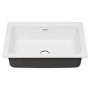 American Standard Brilliant White 30 x 19 in. No Hole Cast Iron Single Bowl Undermount Kitchen Sink 