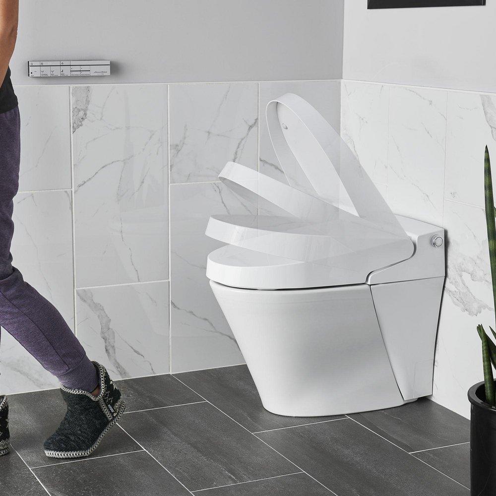 American Standard Alabaster White 1.32 gpf Elongated Floor Mount One Piece Toilet 