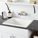 Signature Hardware White 25 x 22 in. Drop-in Laundry Sink 