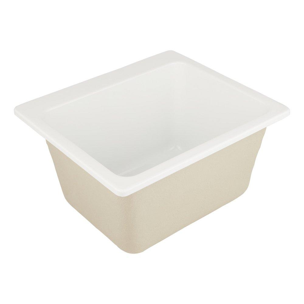 Signature Hardware White 25 x 22 in. Drop-in Laundry Sink 