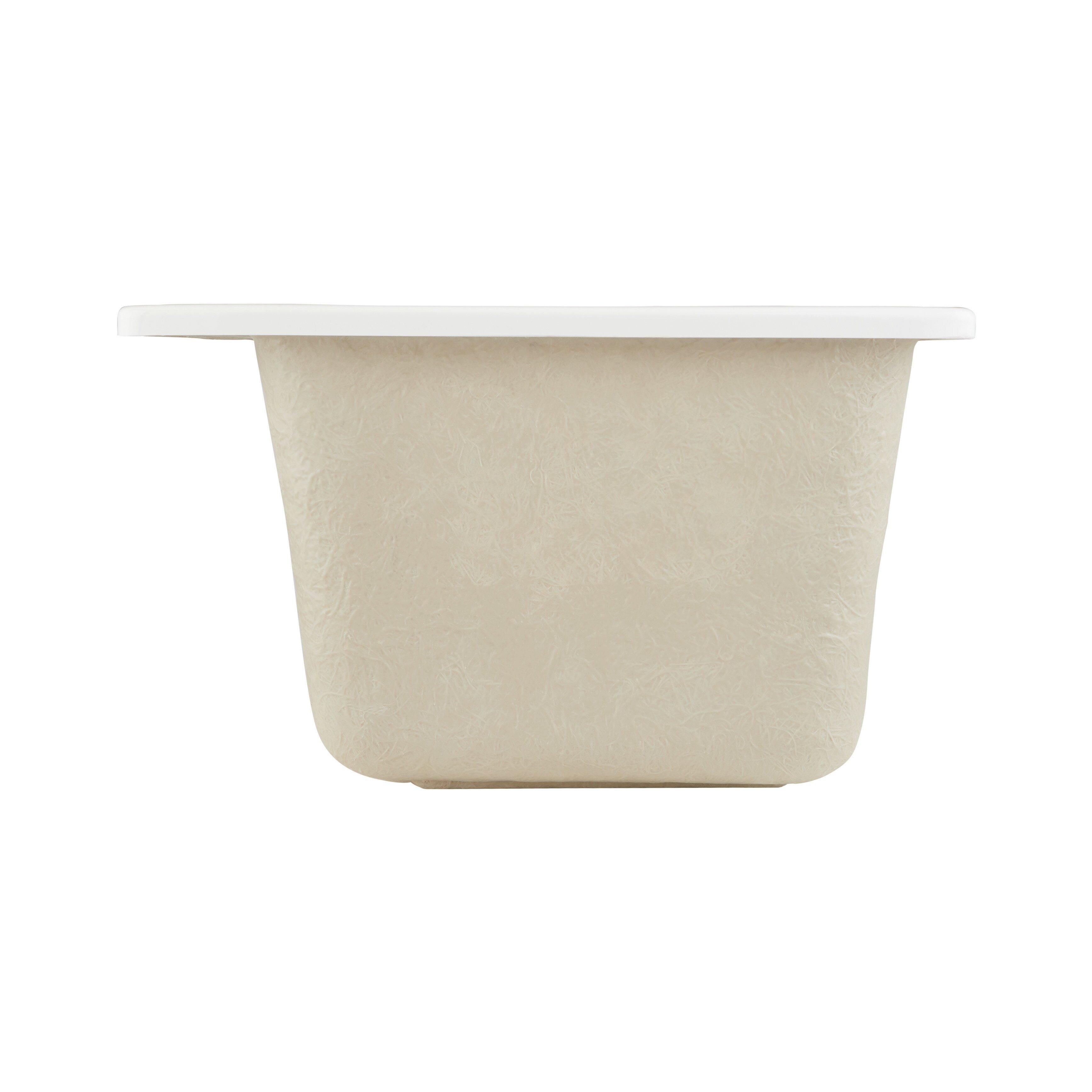 Signature Hardware White 25 x 22 in. Drop-in Laundry Sink 