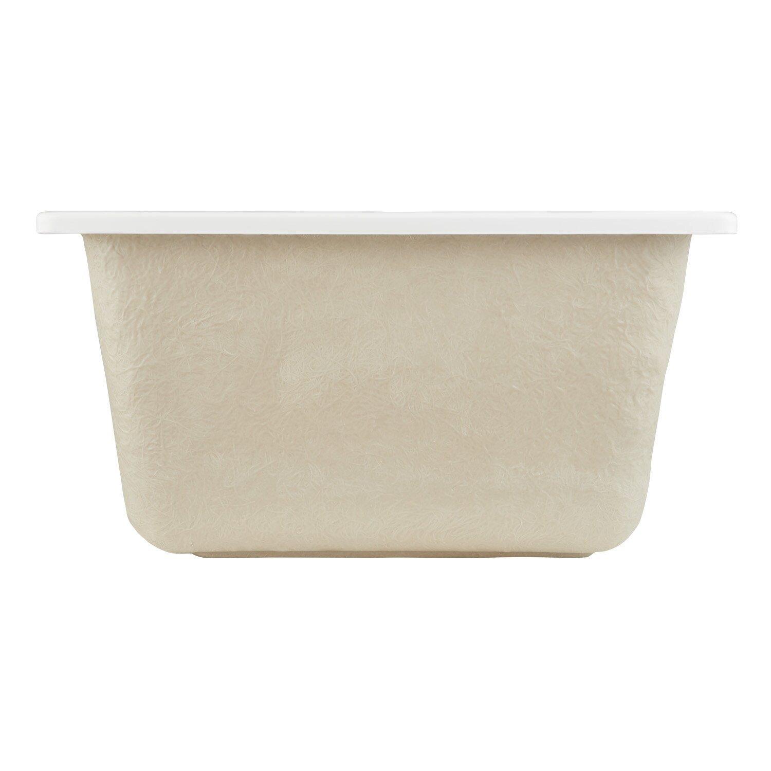 Signature Hardware White 25 x 22 in. Drop-in Laundry Sink 