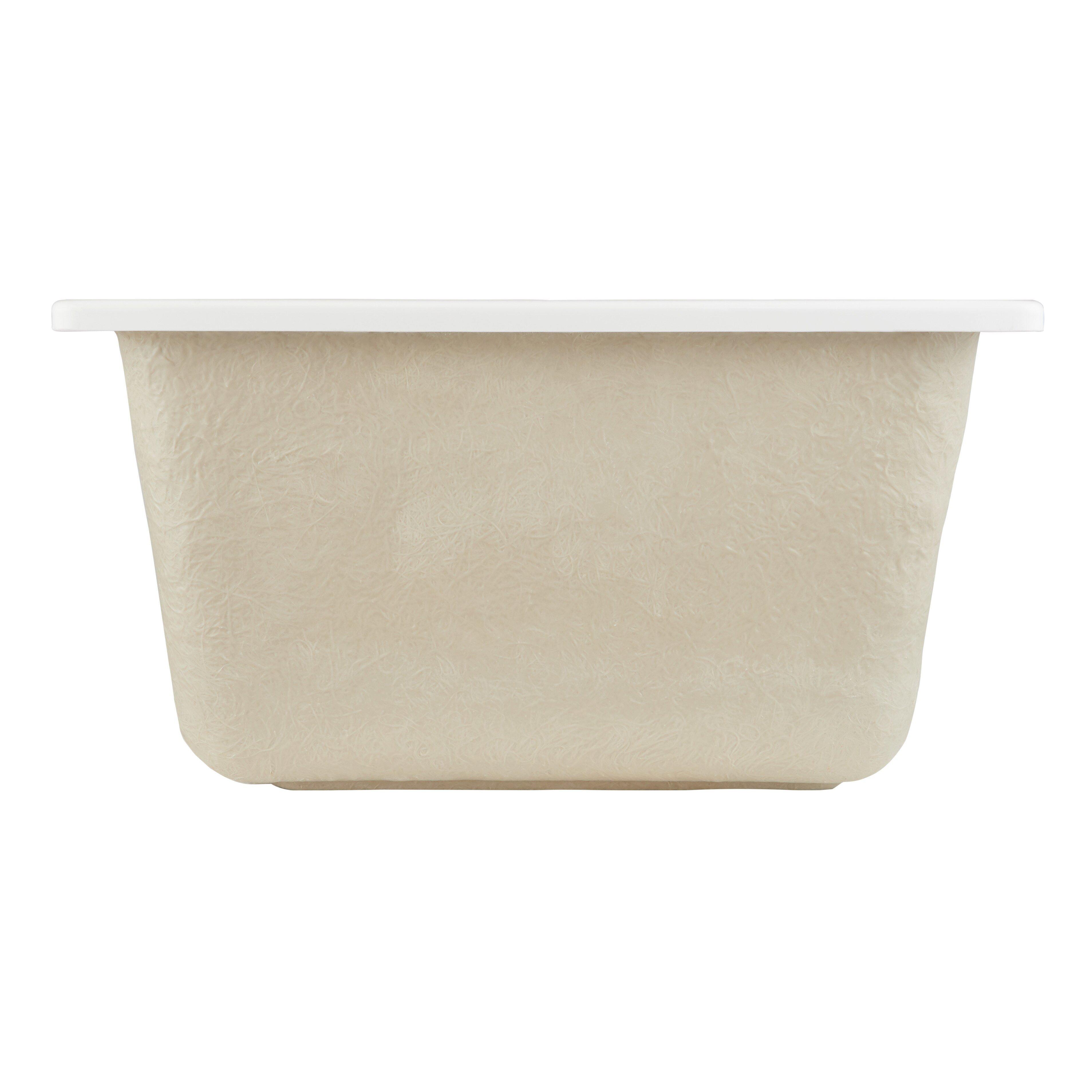 Signature Hardware White 25 x 22 in. Drop-in Laundry Sink 