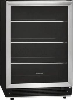 23-7/16 in. 5.3 cu. ft. Beverage Cooler in Black/Stainless Steel