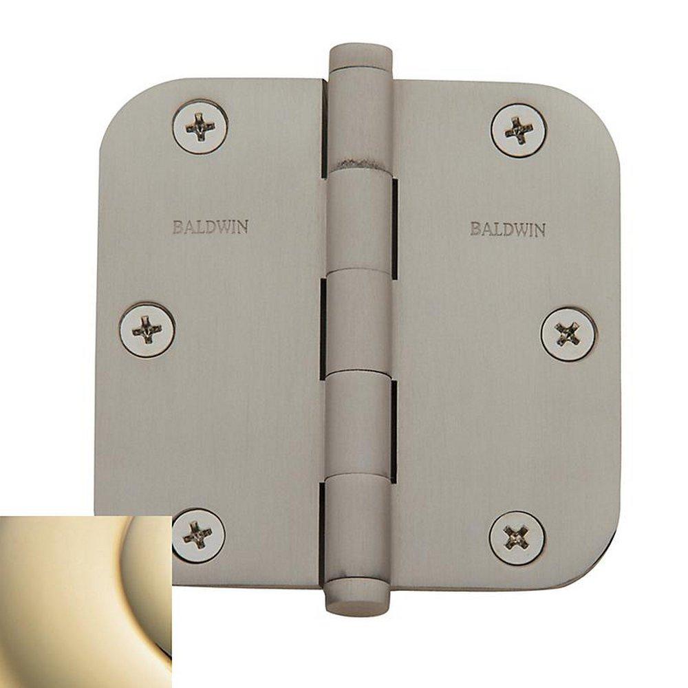 Baldwin Hardware Polished Brass 3-1/2 in. Door Hinge 