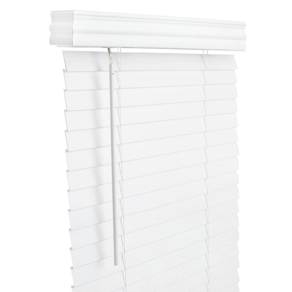 Lotus & Windoware, Inc. Off White Faux Wood Cordless Blind in White 