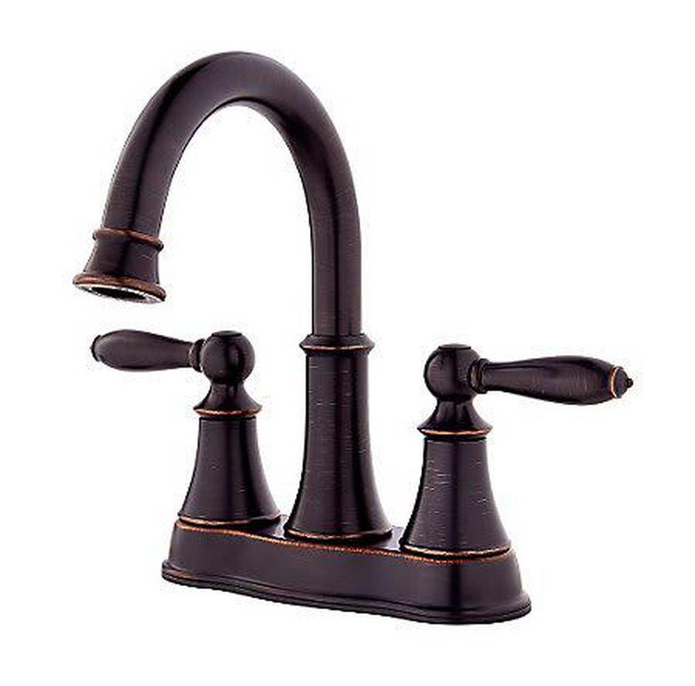 Pfister Tuscan Bronze Two Handle Centerset Bathroom Sink Faucet 