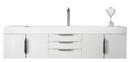Mercer Island 72 in. Single Vanity, Glossy White w/ Glossy White Solid Surface Top