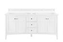 Palisades 72 in. Double Vanity, Bright White