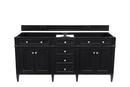 Brittany 72 in. Double Vanity, Black Onyx