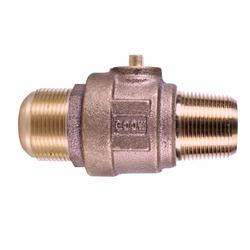 1 in. CC x Copper Flare Brass Water Service Corporation Stop (Less Flare Nut)