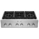 KitchenAid Stainless Steel 6 Burner Sealed Cooktop 