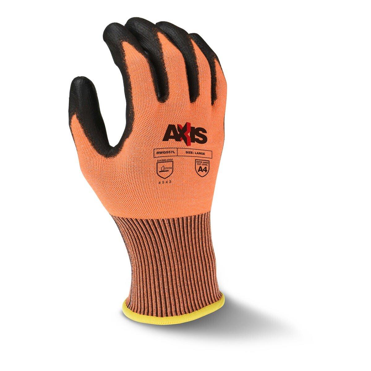 Radians Hi-Viz Orange 13G Cut Level A4 High Tenacity Nylon Glove in High Visibility Orange 