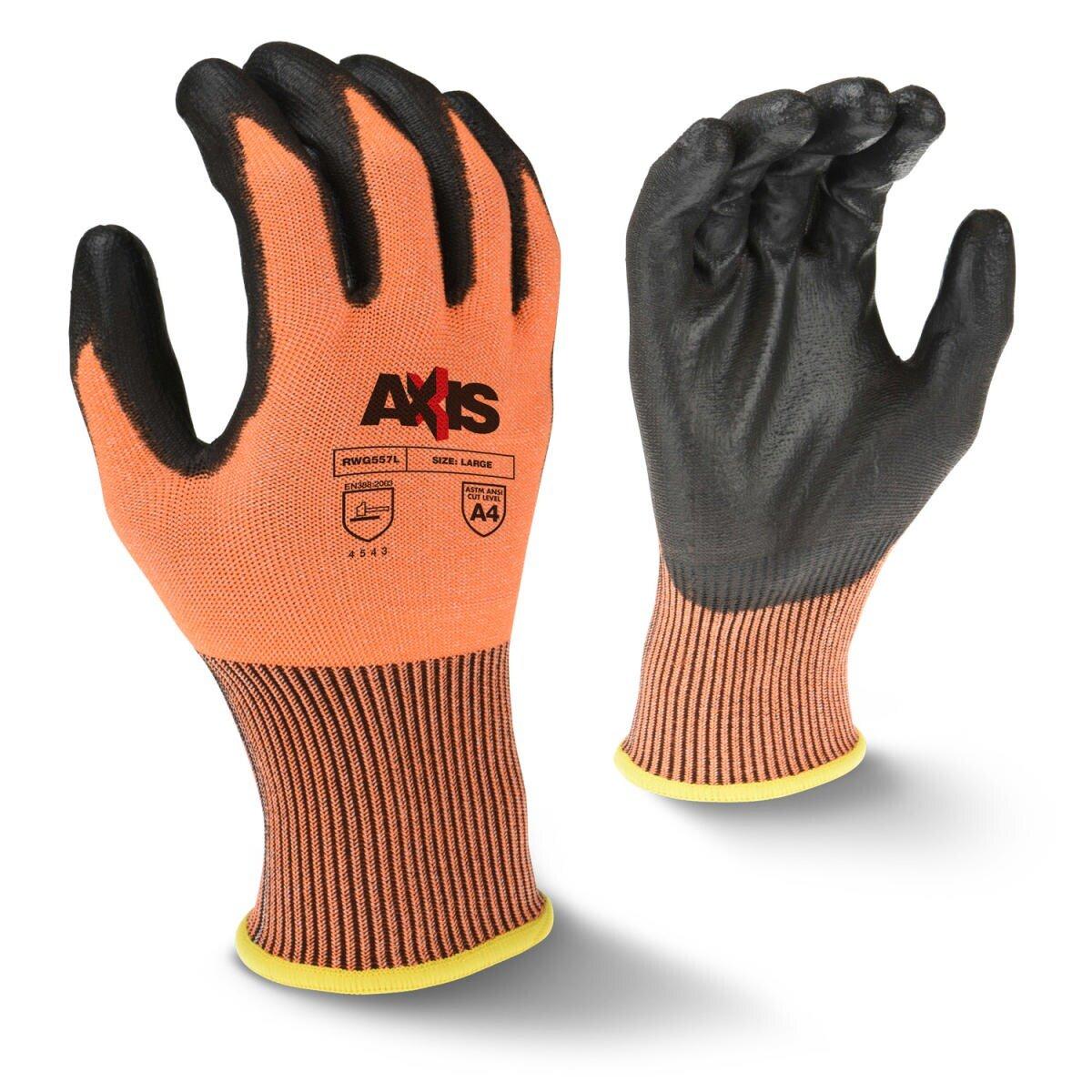 Radians Hi-Viz Orange 13G Cut Level A4 High Tenacity Nylon Glove in High Visibility Orange 