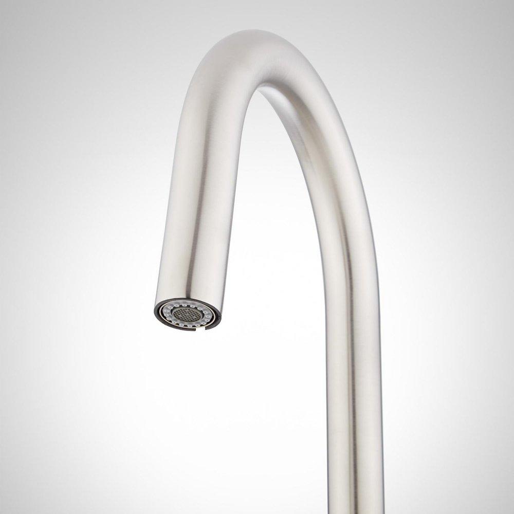 Signature Hardware Stainless Steel Single Handle Pull Down Kitchen Faucet 