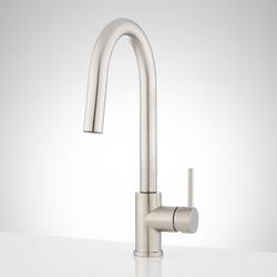 1.8 GPM Single-Hole Pull Down Kitchen Faucet with Concealed Sprayer in Stainless Steel