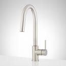 Single Handle Pull Down Kitchen Faucet in Stainless Steel