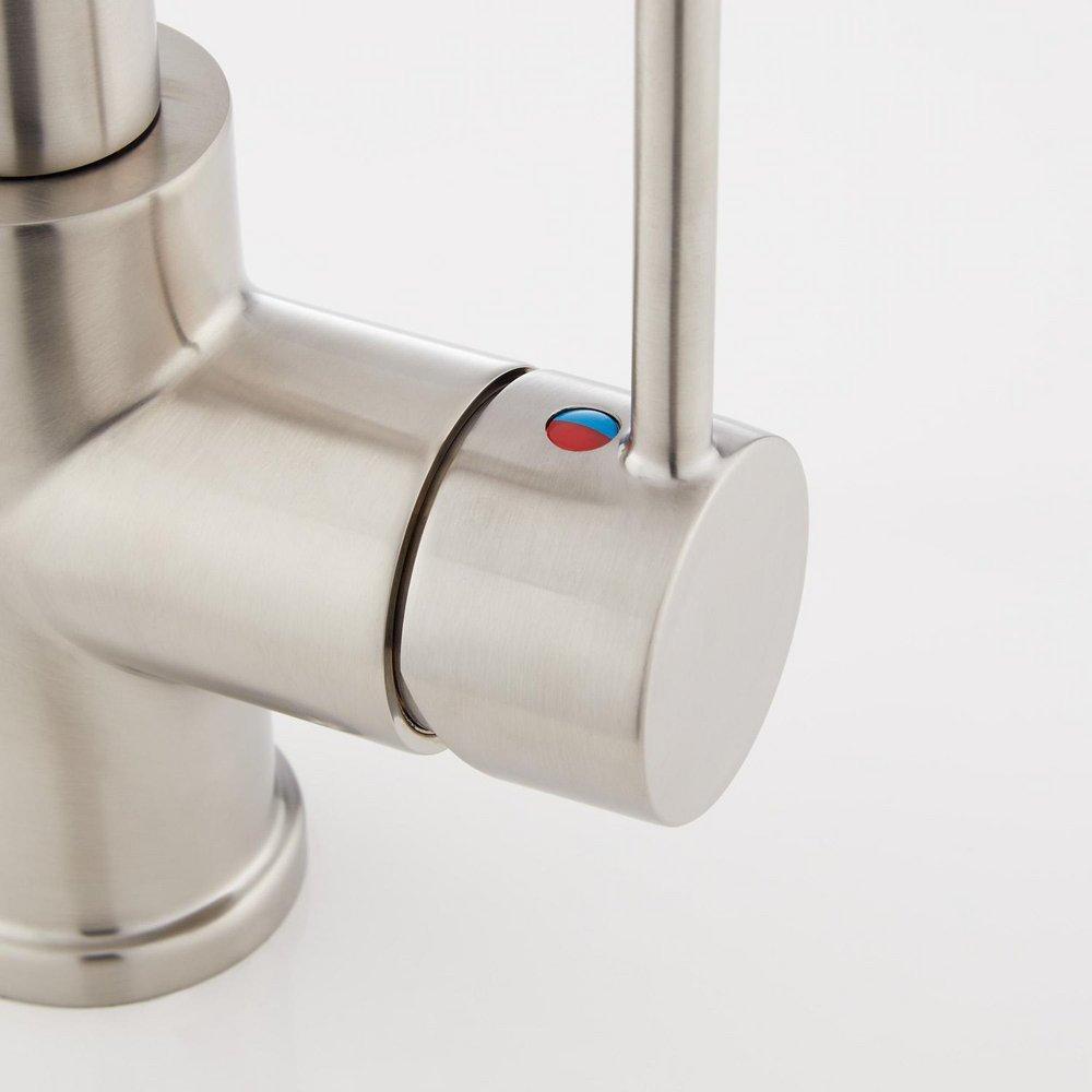 Signature Hardware Stainless Steel Single Handle Pull Down Kitchen Faucet 