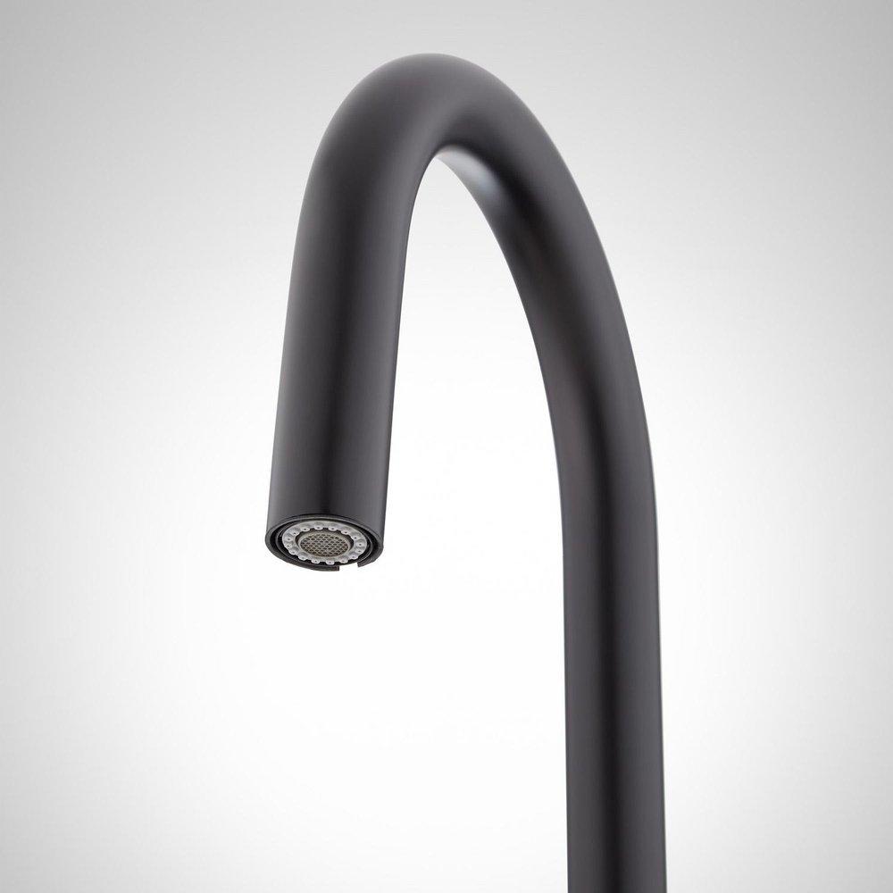 Signature Hardware Matte Black Single Handle Pull Down Kitchen Faucet 