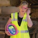 ERB Safety Hi-Viz Lime Polyester Tricot Reusable Safety Vest in Hi-Viz Lime 