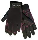 Size S Lycra, Plastic and Rubber Womens Mechanics Reusable Gloves in Black