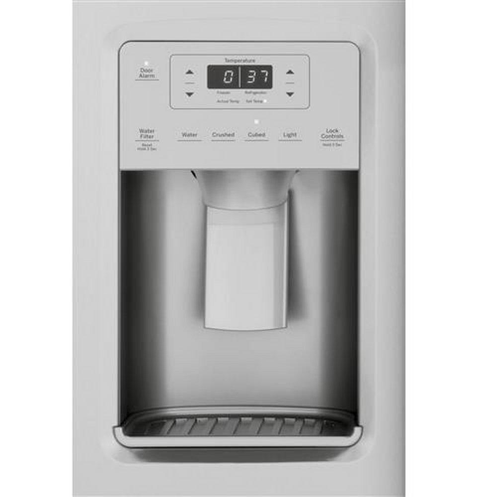 GE® Fingerprint Resistant Stainless Steel 35-3/4 in. 25.1 cu. ft. Side-By-Side Refrigerator 