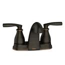 Moen Mediterranean Bronze Two Handle Centerset Bathroom Sink Faucet Lever Handle 