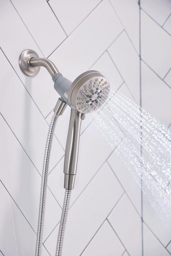 Moen Spot Resist&trade; Brushed Nickel Single Handle Multi Bathtub & Shower Faucet Trim Only 