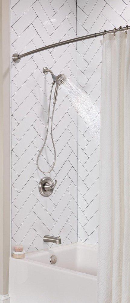 Moen Spot Resist&trade; Brushed Nickel Single Handle Multi Bathtub & Shower Faucet Trim Only 