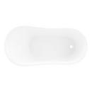 Signature Hardware White 61-1/2 x 29-3/4 in. Freestanding Bathtub End Drain 