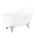 Signature Hardware White 61-1/2 x 29-3/4 in. Freestanding Bathtub End Drain 
