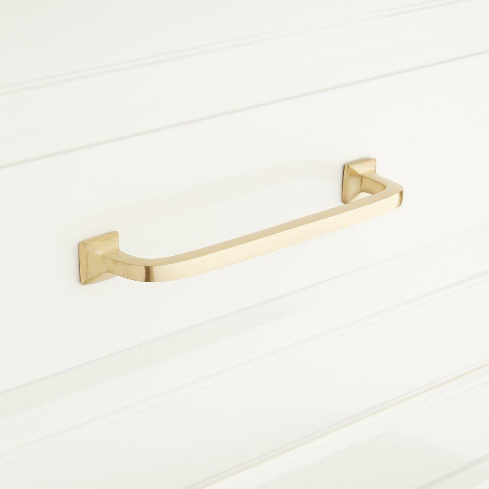Signature Hardware Polished Nickel 3/4 x 6-5/8 in. Brass Cabinet Pull 