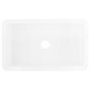 Signature Hardware White 32 x 19 in. No Hole Fireclay Single Bowl Undermount Kitchen Sink 