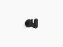 KOHLER Matte Black 1-Hook Robe Hook 