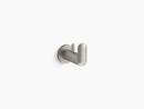 KOHLER Vibrant&reg; Brushed Nickel 1-Hook Robe Hook 