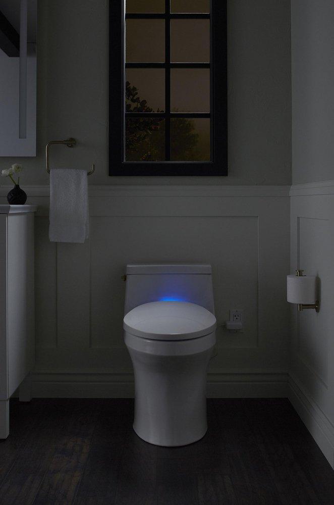 KOHLER White Round Closed Front with Cover Toilet Seat 