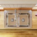 Elkay Lustrous Satin 33 x 22 in. Stainless Steel Double Bowl Drop-in Kitchen Sink in Lustrous Satin 