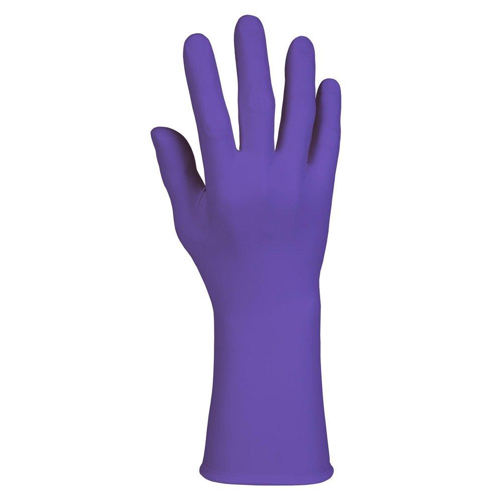 Kimberly Clark Purple XL Size Powder Free Nitrile Textured Fingertips Glove in Purple Case of 10 