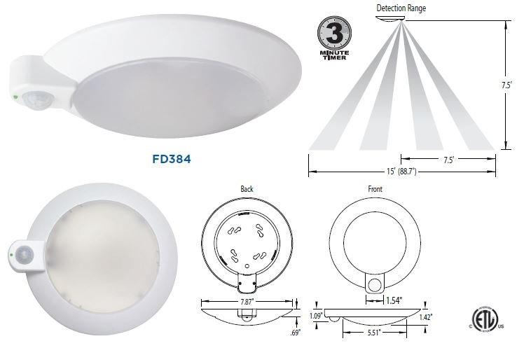 Liteco White 9 in. LED 12 W 