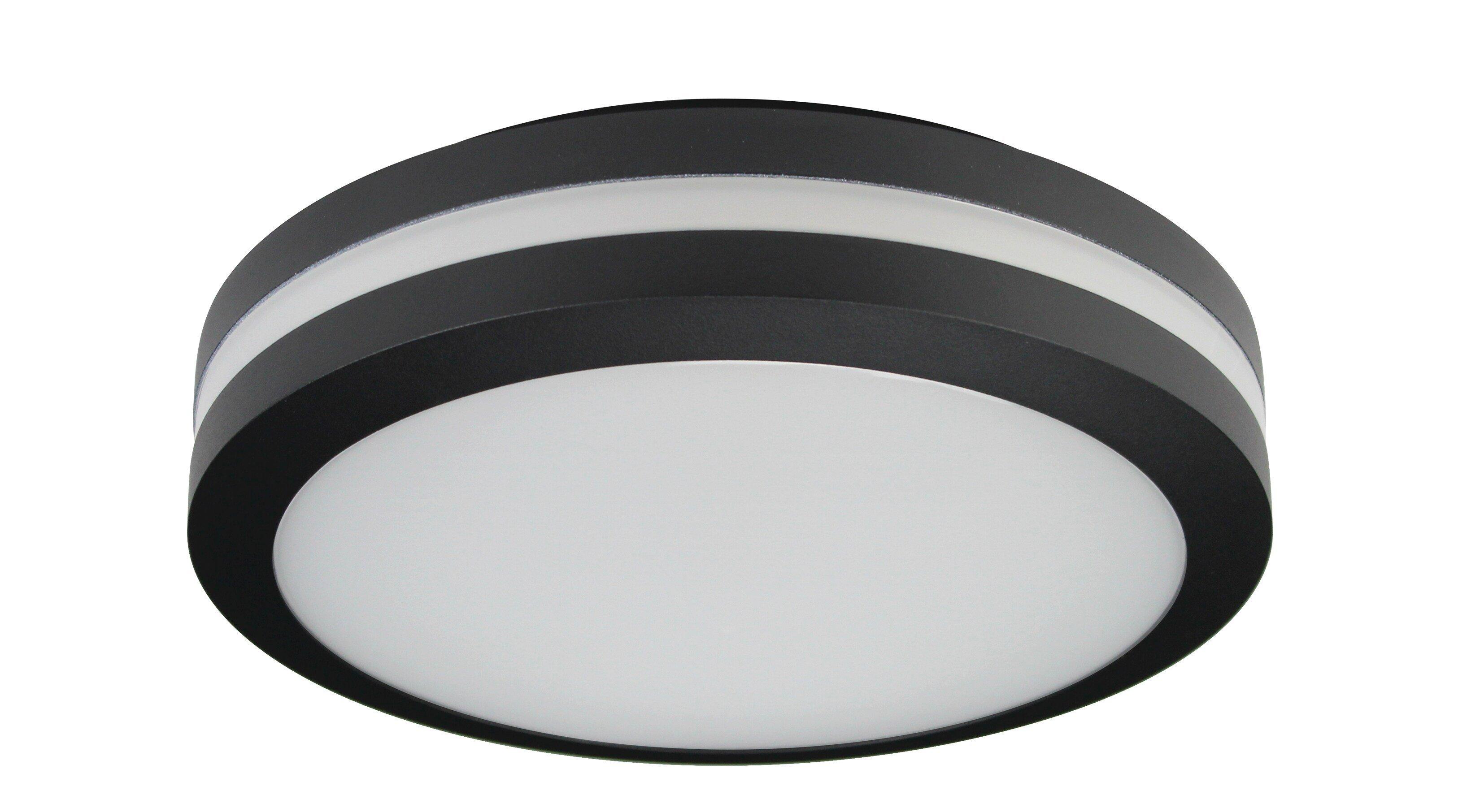 Liteco Black 23W 1-Light LED Outdoor Ceiling Fixture 