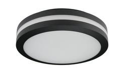 23W 1-Light LED Outdoor Ceiling Fixture in Black