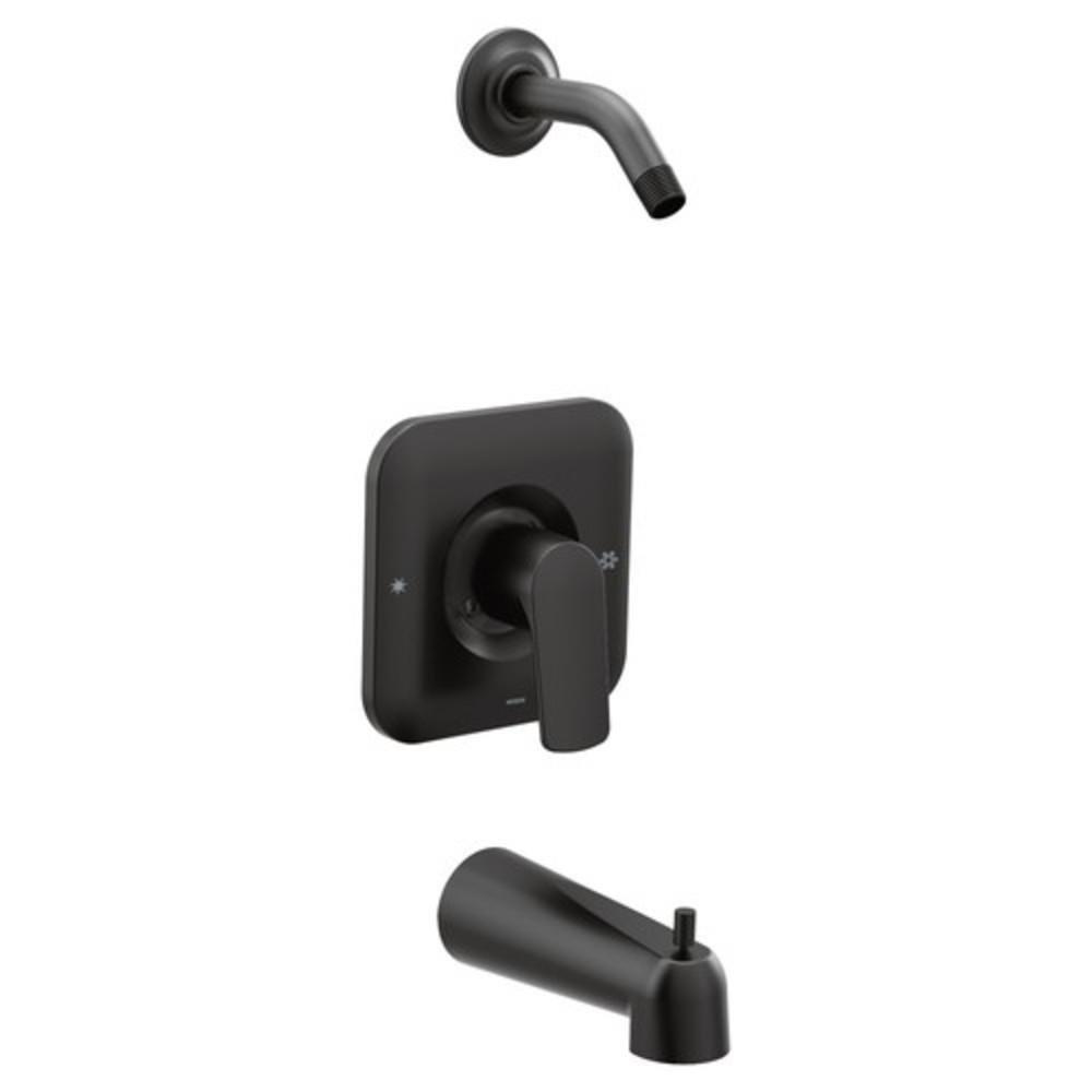 Moen Matte Black Single Handle Function Bathtub & Shower Faucet (Trim Only) 