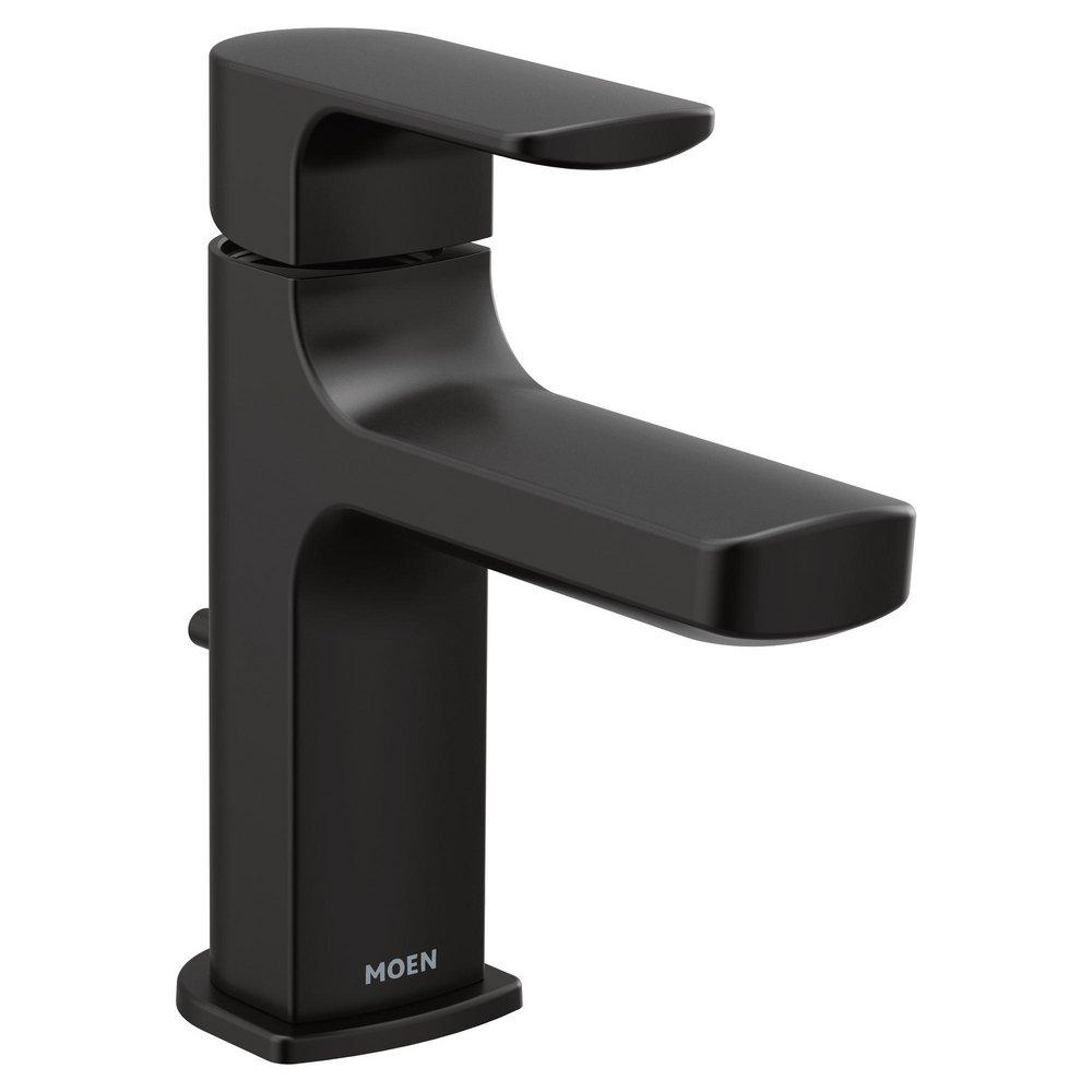 Moen Matte Black Single Handle Monoblock Bathroom Sink Faucet 