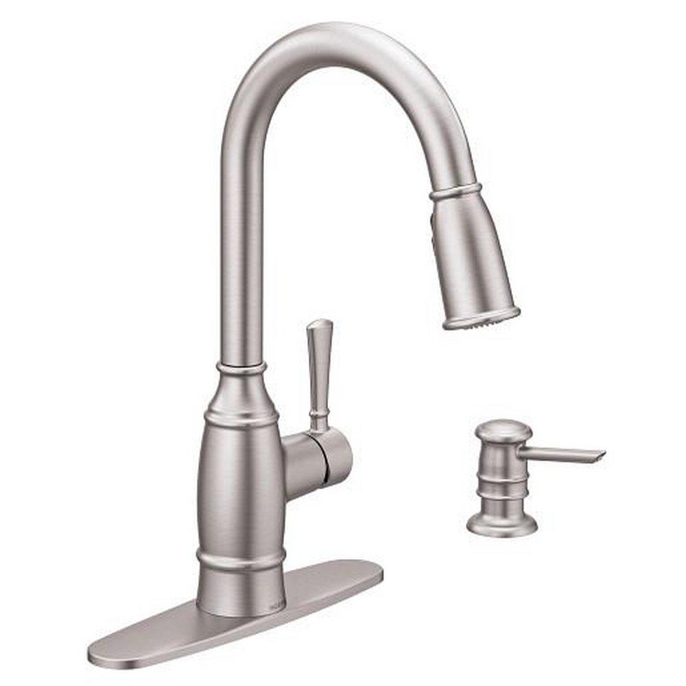 Moen Spot Resist&trade; Stainless Pull Out and Pull Down Kitchen Faucet 