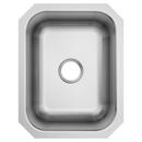 16 x 20-1/2 in. No Hole Stainless Steel Single Bowl Undermount Kitchen Sink in Brushed Stainless Steel