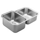 32X20-5/8 STAINLESS STEEL 18 GAUGE DOUBLE BOWL SINK