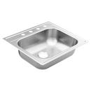 Moen Stainless Steel 25 x 22 in. 4-Hole Stainless Steel Single Bowl Drop-in Kitchen Sink