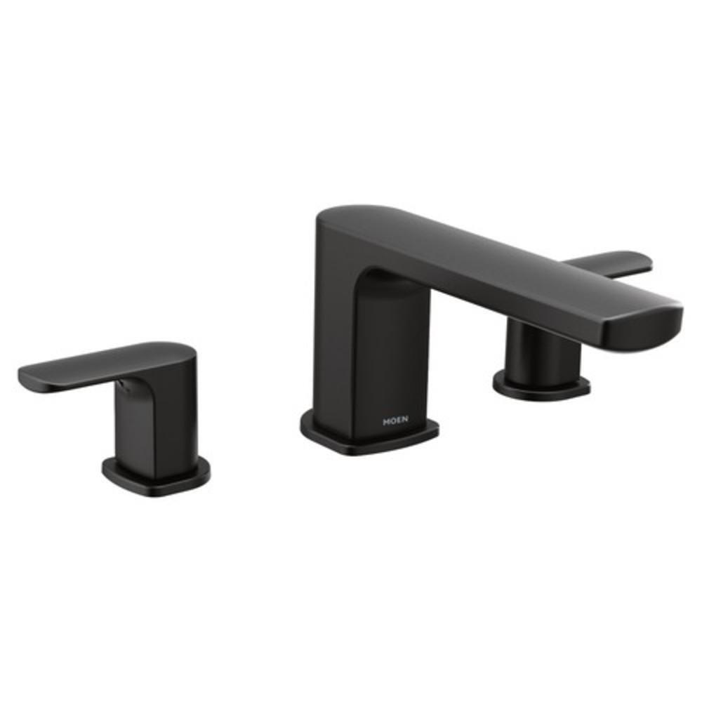 Moen Matte Black Two Handle Roman Tub Faucet (Trim Only) 